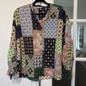 Zara Patchwork Blouse